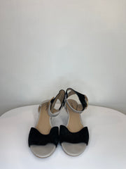 Karl L. Blk/Taupe Wedge Heels