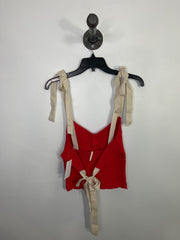 FreePeople Red Beig Strap Tank