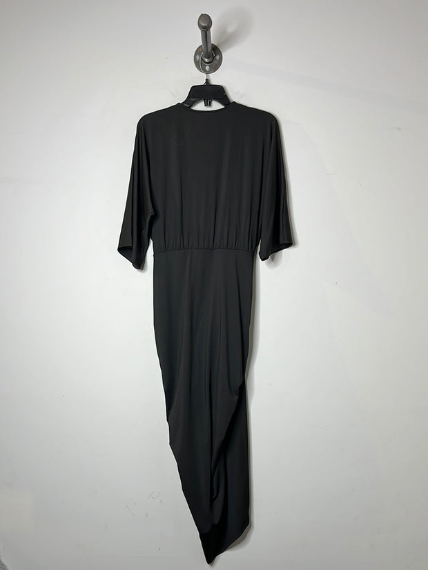 Blondie Black Maxi Wrap Dress