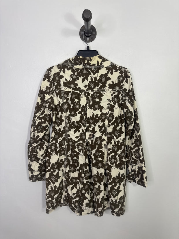 Eddie B. Beig/Brn Floral Coat