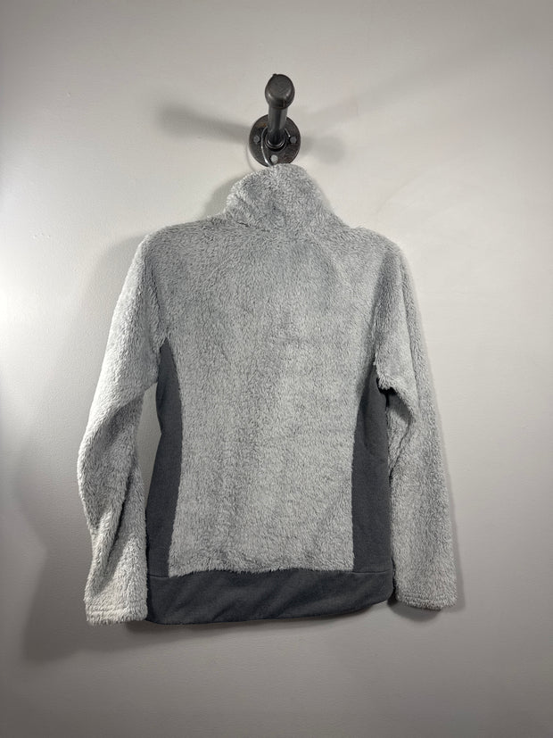 North Face Grey Fuzzy Zip-Up