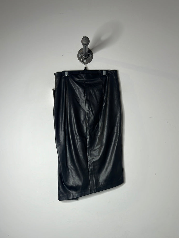 Dynamite Black Leather Skirt