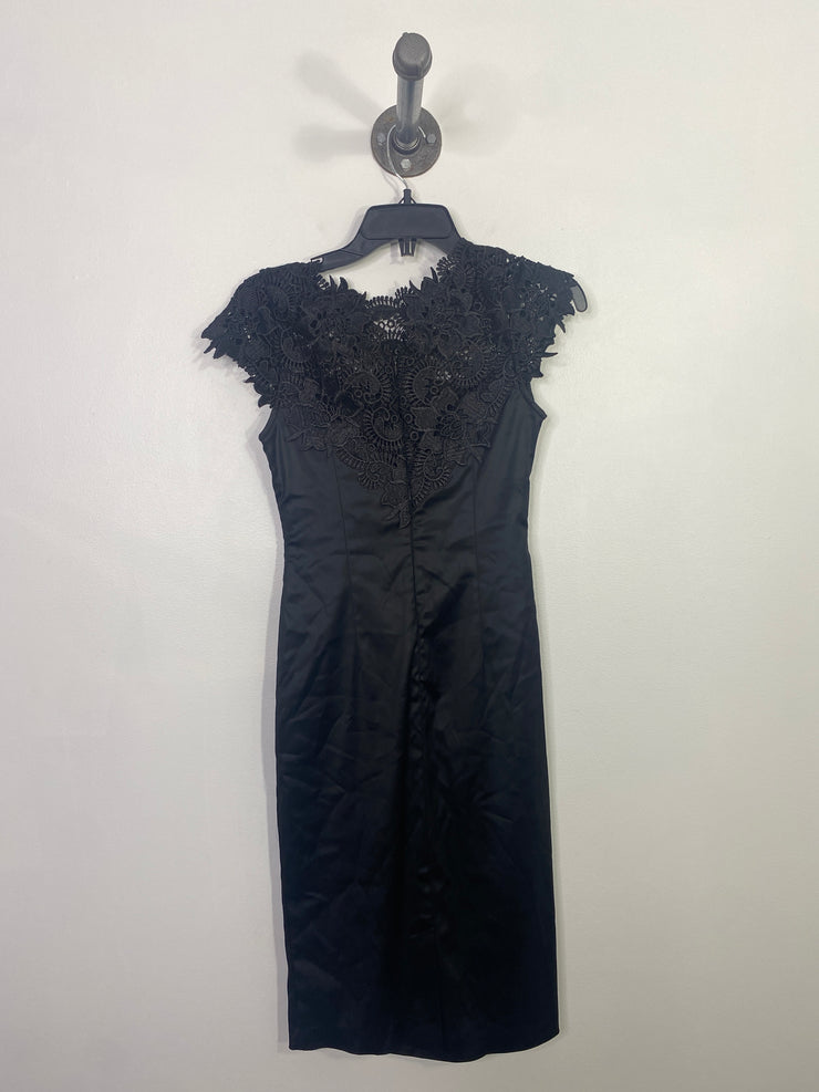 Le Chateau Blk Satin/Lace Drs