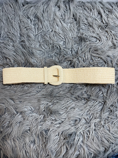 Rattan Cream Belt