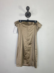 Aritzia Beige Satin Mini Dress