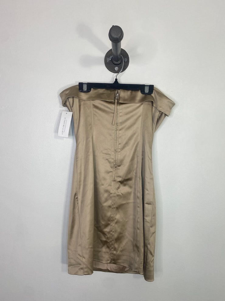 Aritzia Beige Satin Mini Dress
