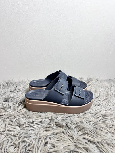 Crocs Navy Platform Sandals