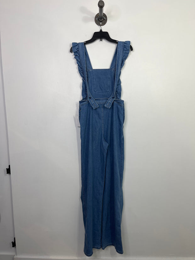 Sezane Denim Ruffle Jumper