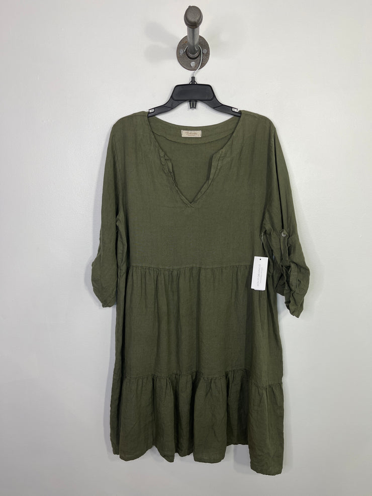 Bellambia Green Linen Dress