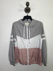 Zine Gry/Wht/Pnk Rain Jacket