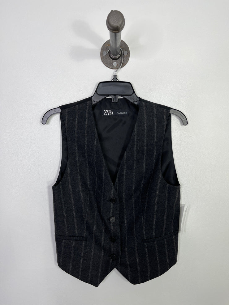 Zara Blk/Gry Stripe Vest