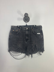 Short en jean noir Topshop