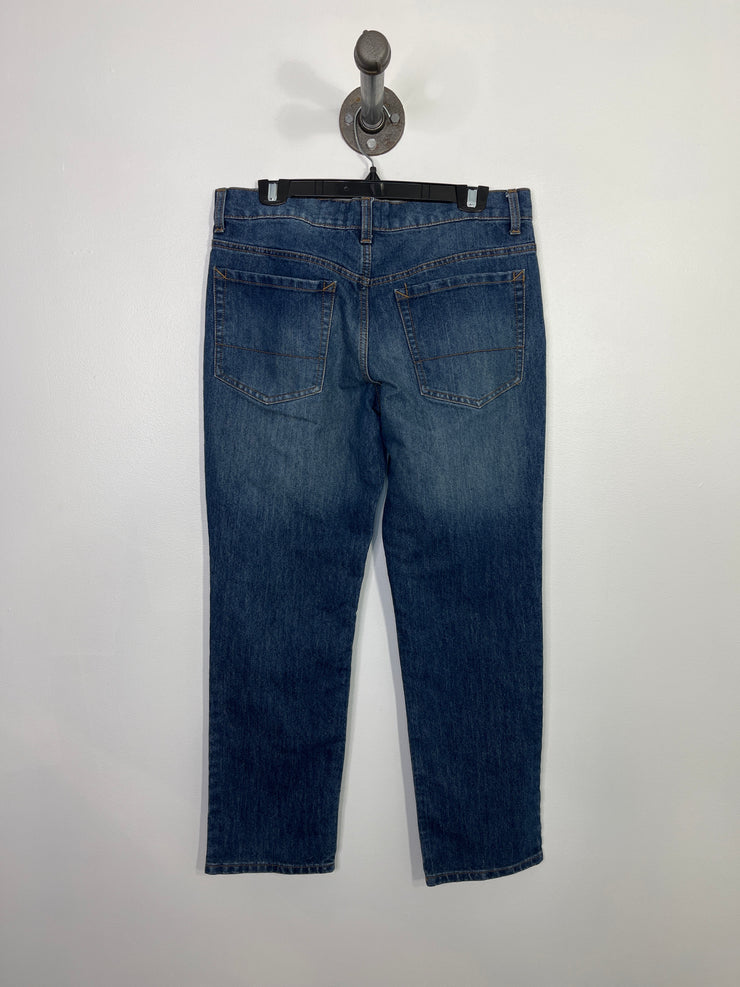 Red Head Dark Blue Jeans