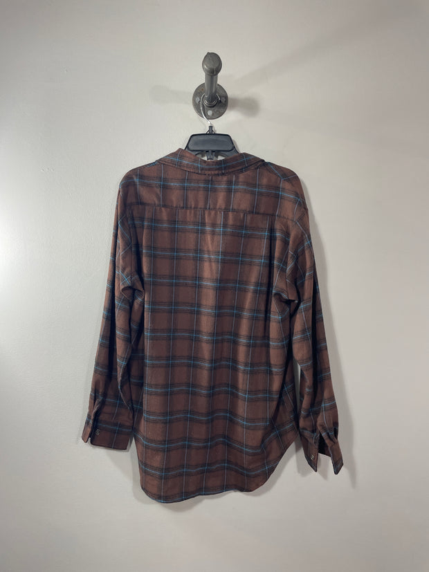 La Miel Brown Plaid Button-Up