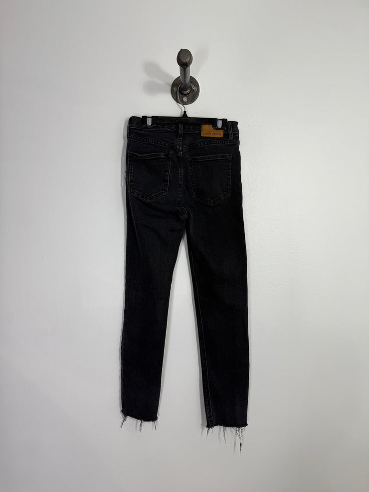 Denim F. Blk High Rise Jeans