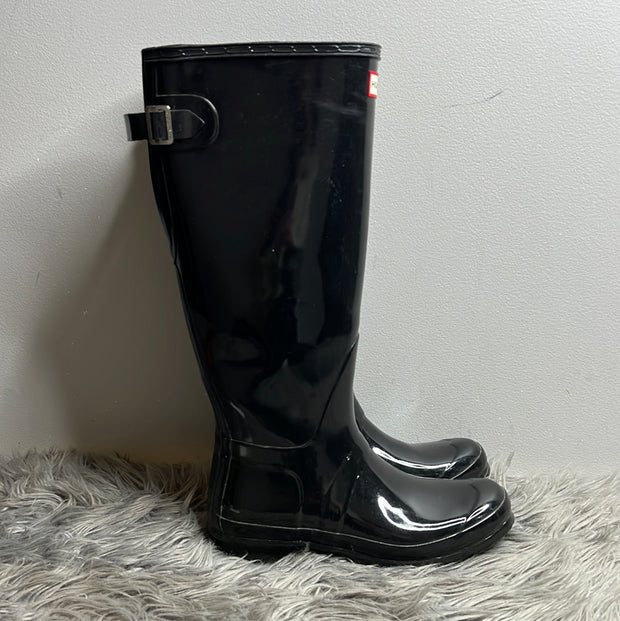 Hunter Black High Boots