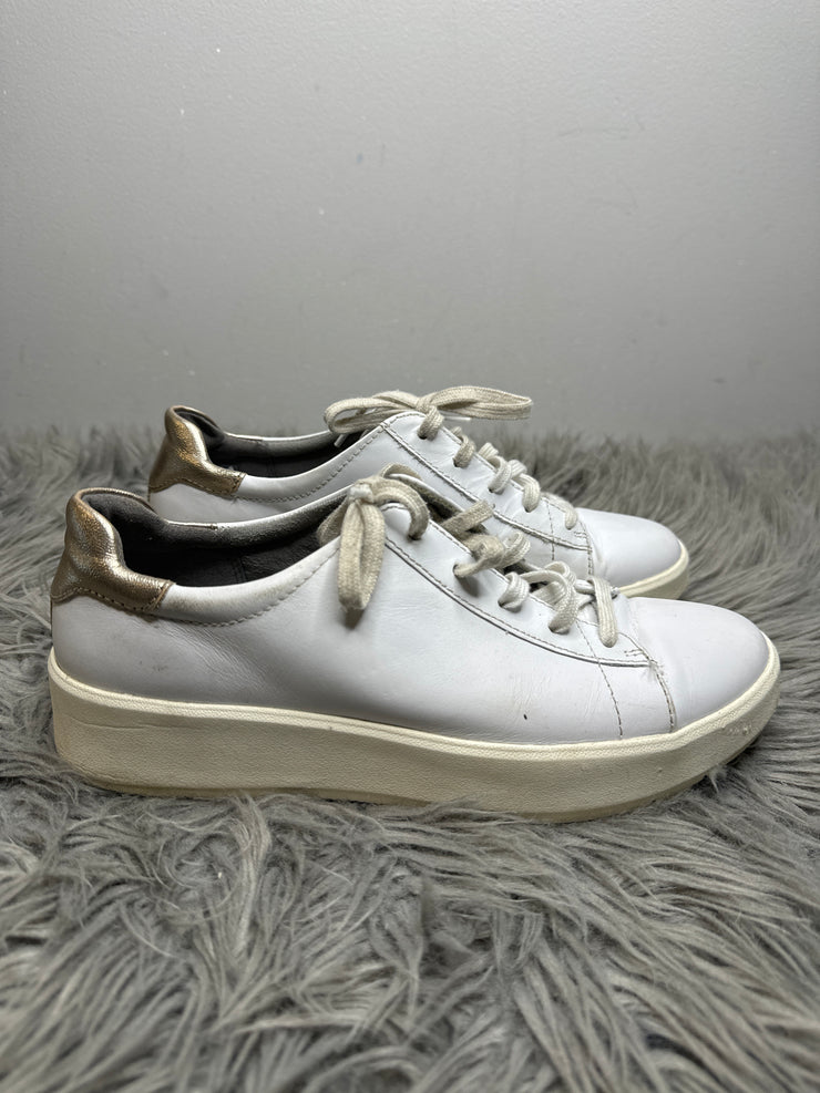 Clarks White LaceUp Sneakers