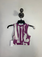 Adidas Prpl/Wht Cropped Tank