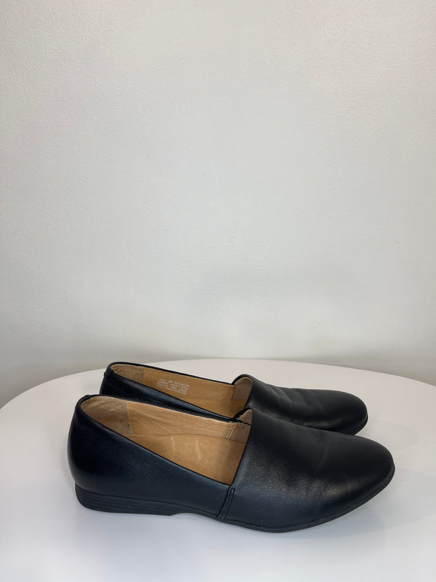 Dansko Black Leather Slip-Ons