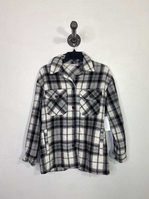 Dex Black/White Plaid Shacket