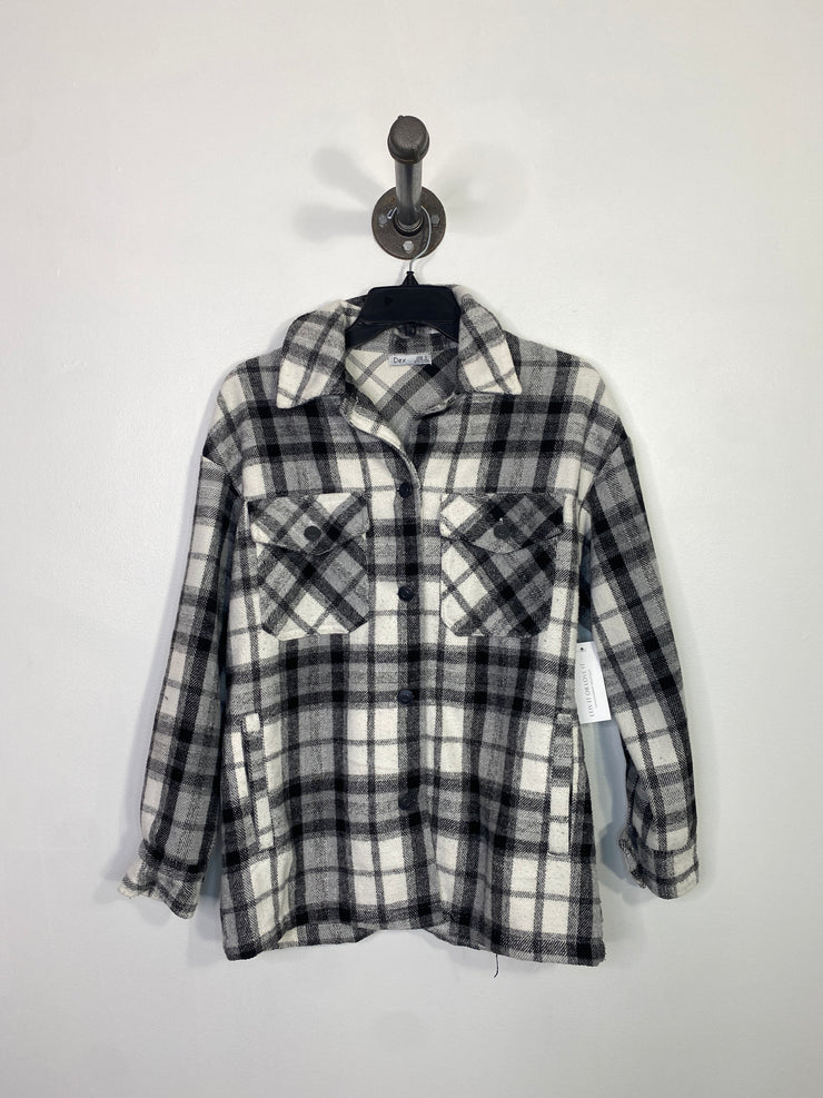 Dex Black/White Plaid Shacket
