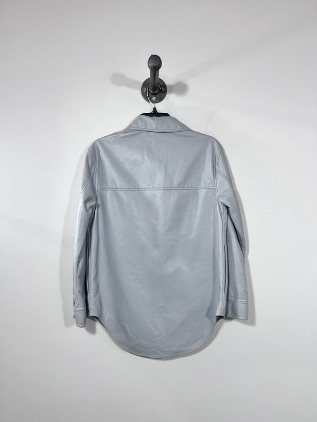 Wilfred Grey Pleather ButtonUp