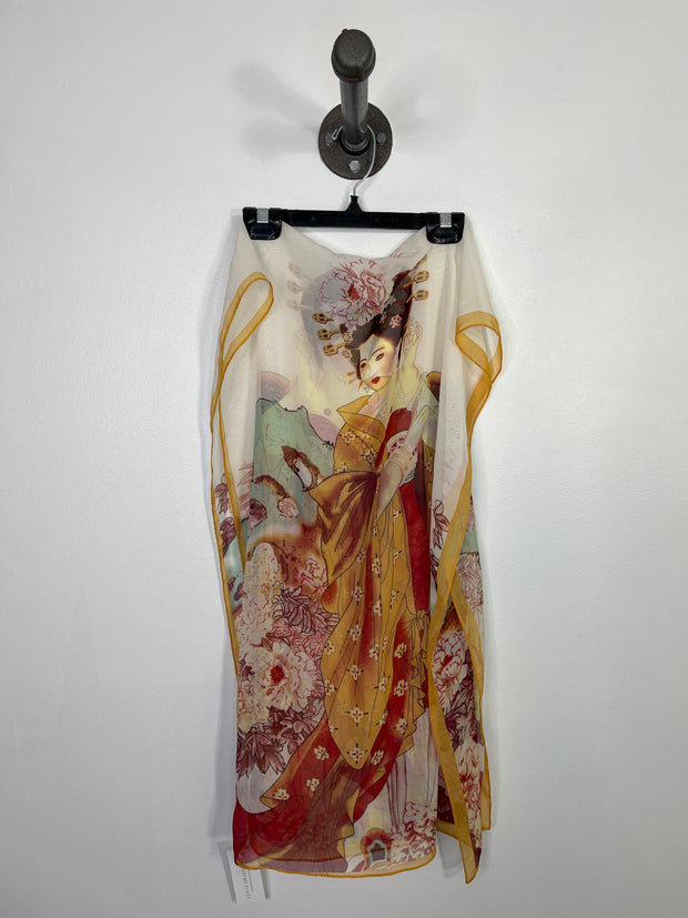 Liang Dian Wht/Yllw Scarf