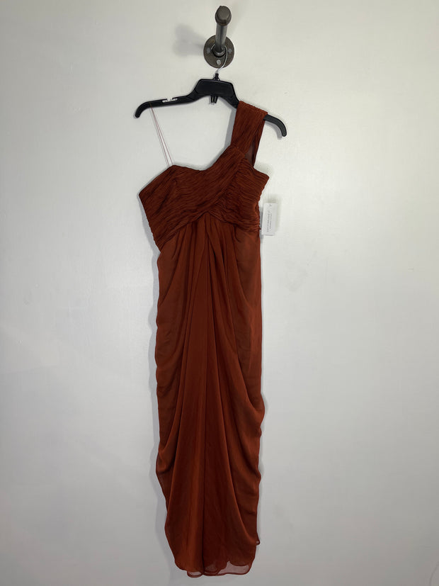 Zakura Brn Off Shoulder Dress