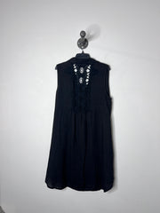 Made in Italy Blk Linen Dress