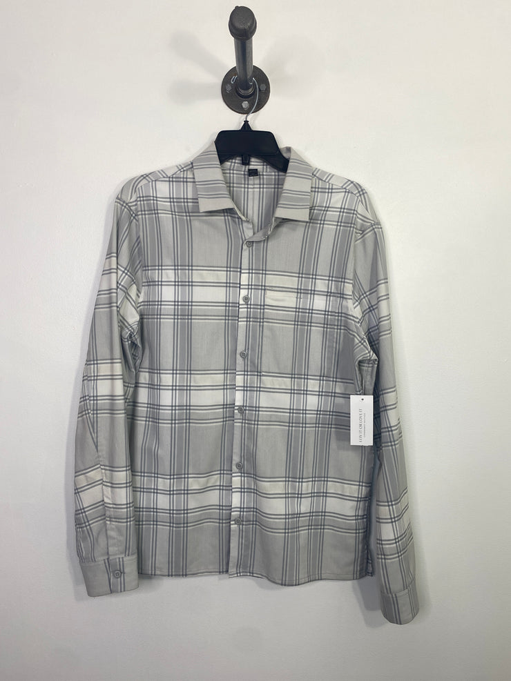 Lululemon Grey Plaid Button Up