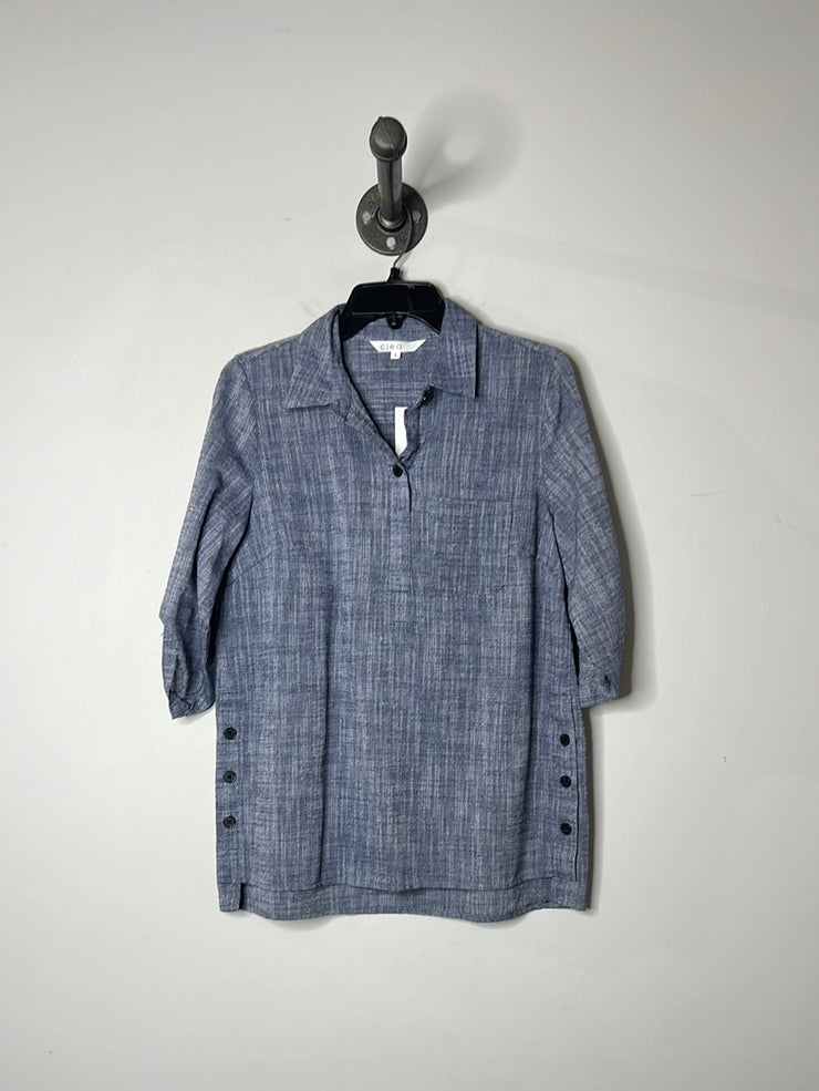 Cleo Blue Collared Shirt