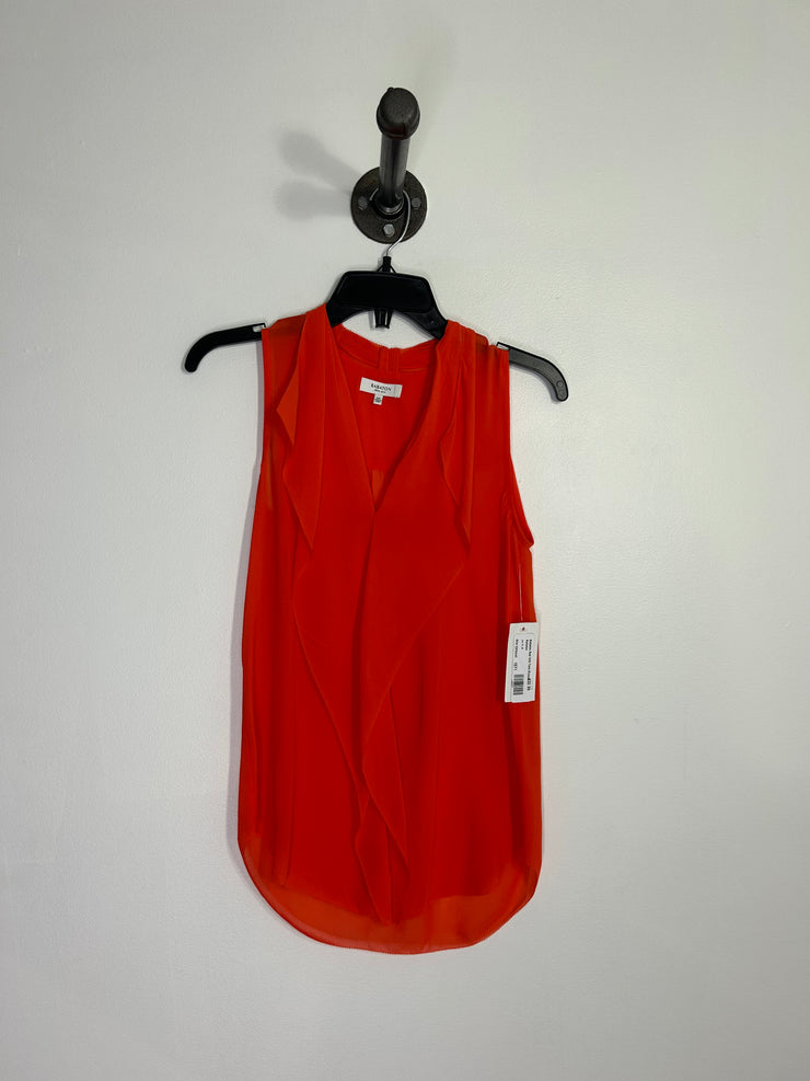 Babaton Red Silk Tank Blouse