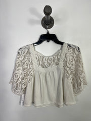 Free P Wht Lace Babydoll Top