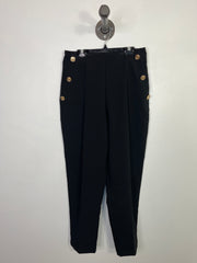 Zara Black Gold Button Pants
