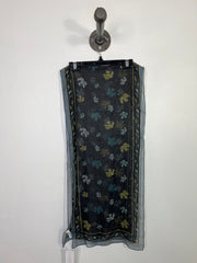 Magenta Bl/Grn Silk Scarf