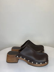 MNG Brown Mule Loafers