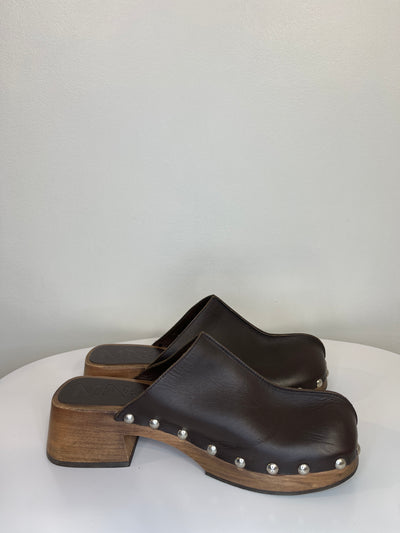 MNG Brown Mule Loafers