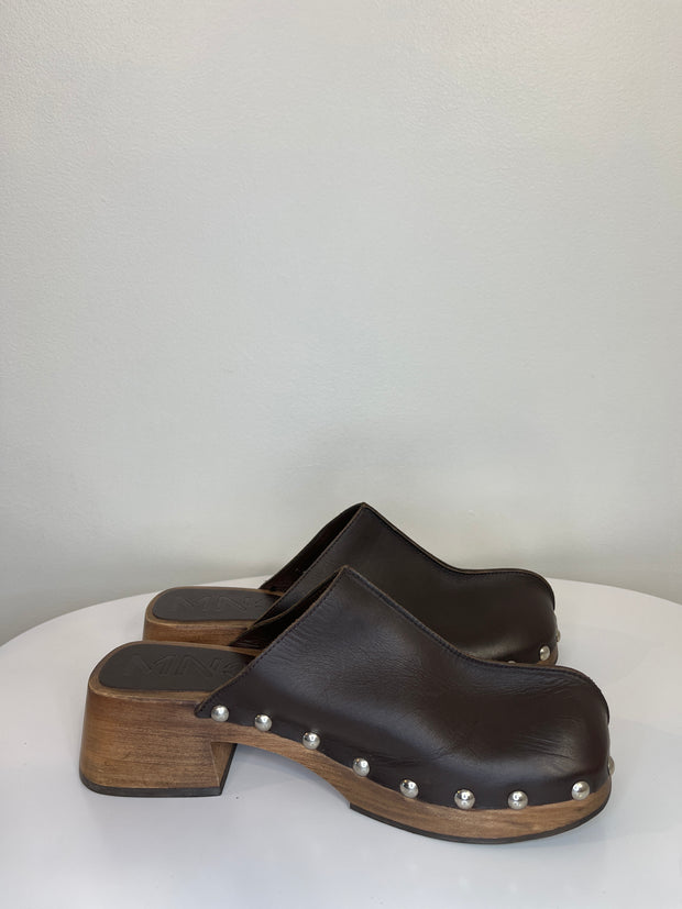 MNG Brown Mule Loafers