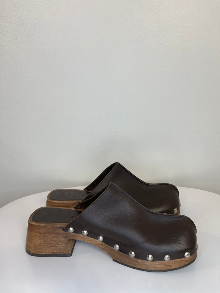 MNG Brown Mule Loafers