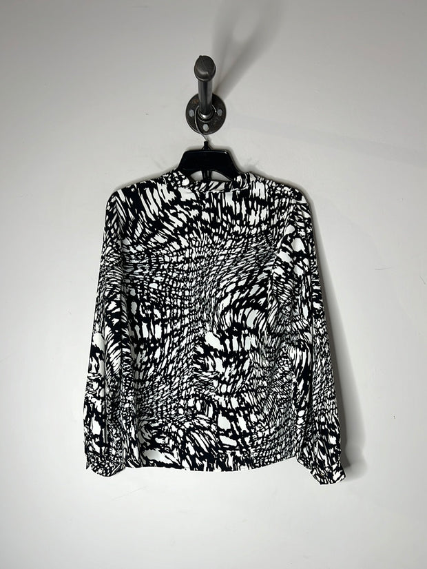 Topshop Blk&Wht Grapic Blouse