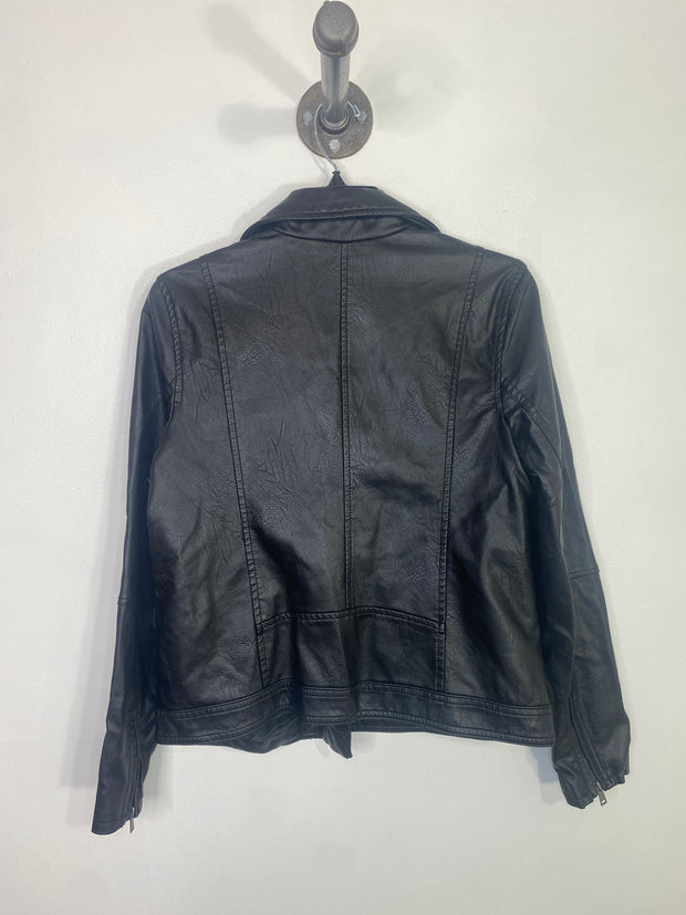 Reitmans Black Pleather Jacket