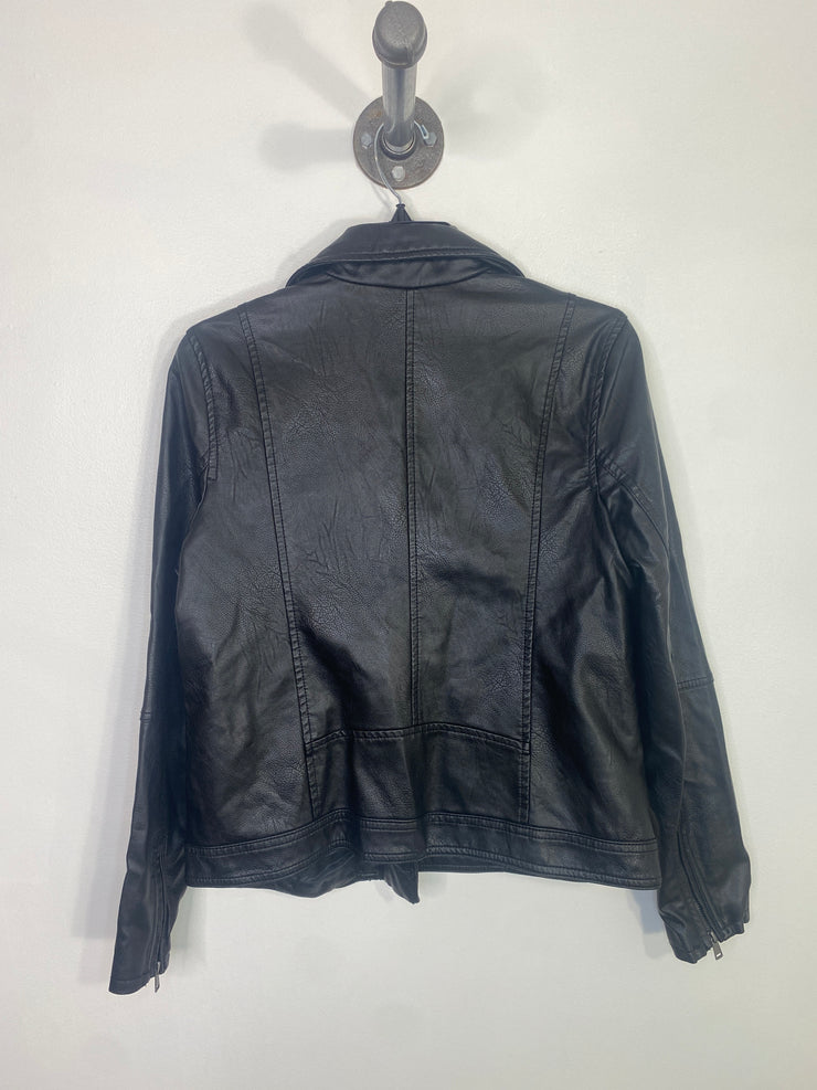 Reitmans Black Pleather Jacket