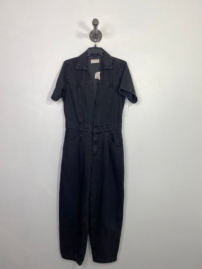 Free People Blk Denim Jumpsuit