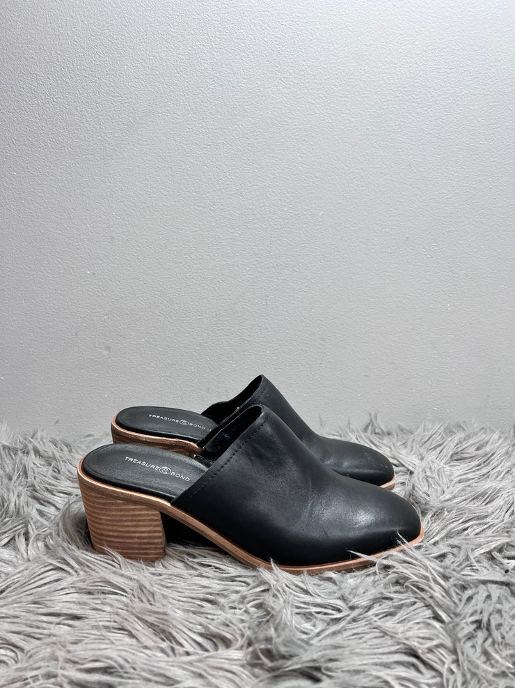 Treasure&Bond Blk Heel Mules