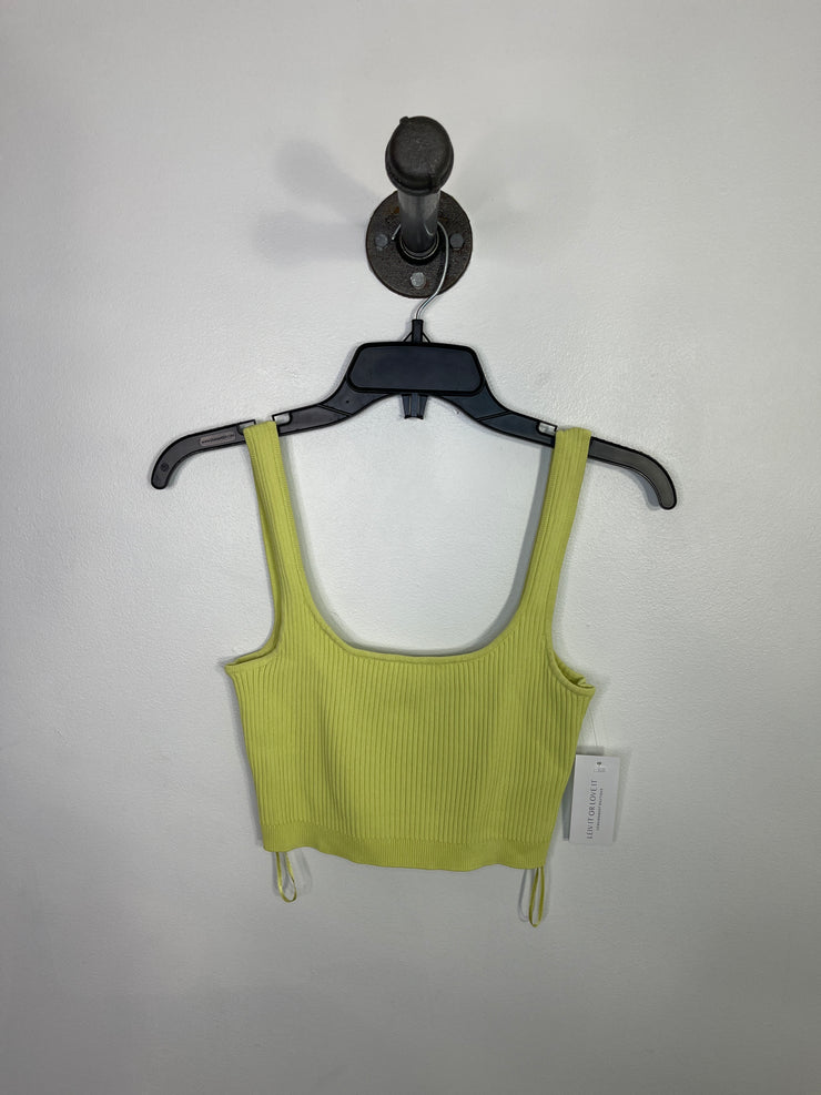Guess Ribbed Chartreuse Tank