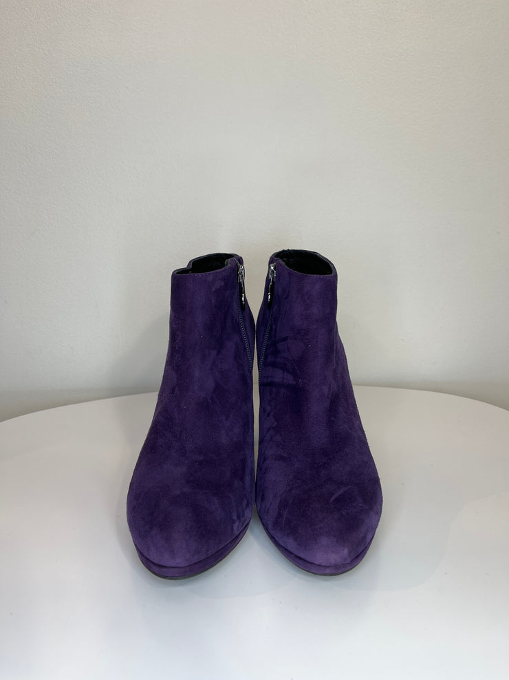 Geox Purple Suede Heel Boots