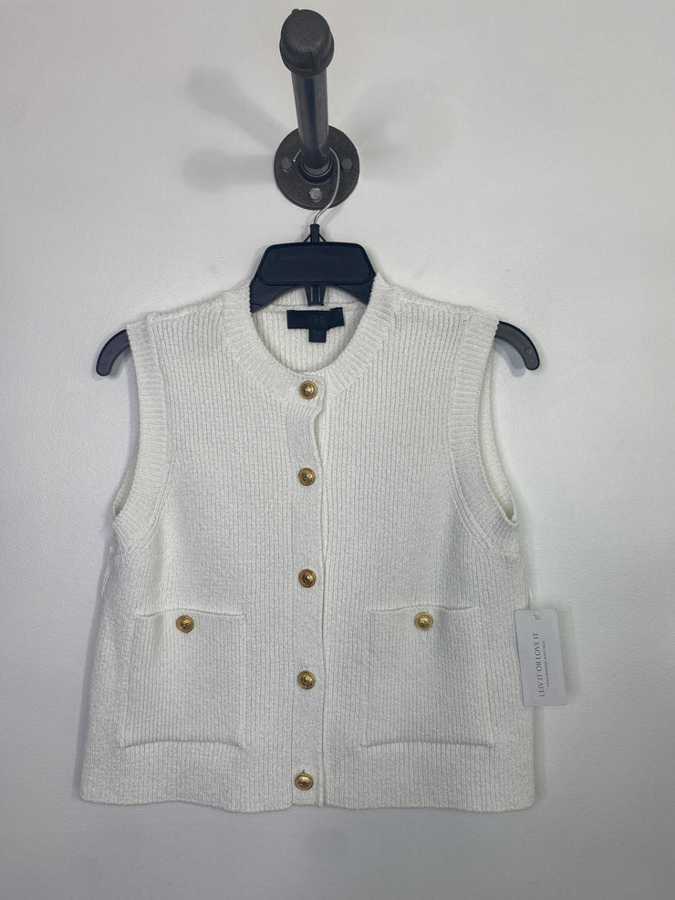 Zara White Sweater Vest