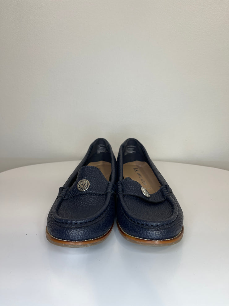 Anne Klein Navy Slip On Flats