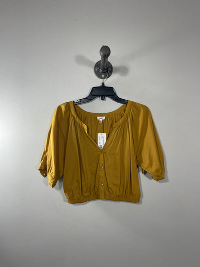 Aerie Mustard Blouse Tee