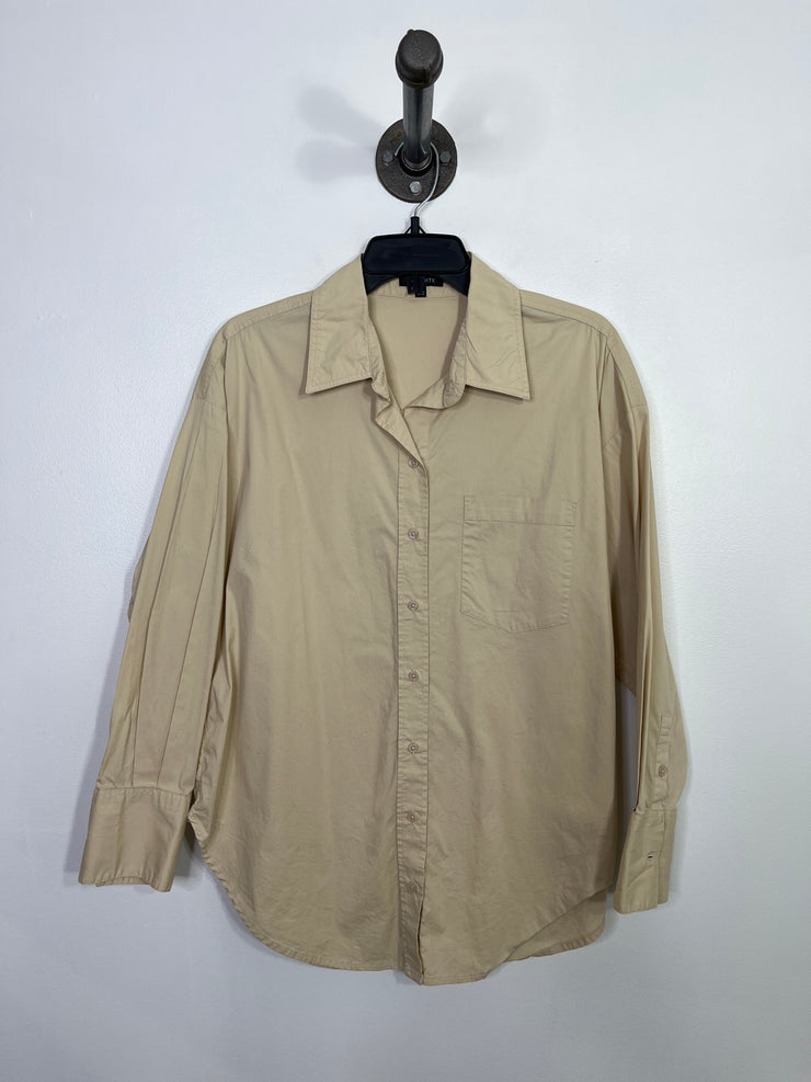Dynamite Beige Button-Up